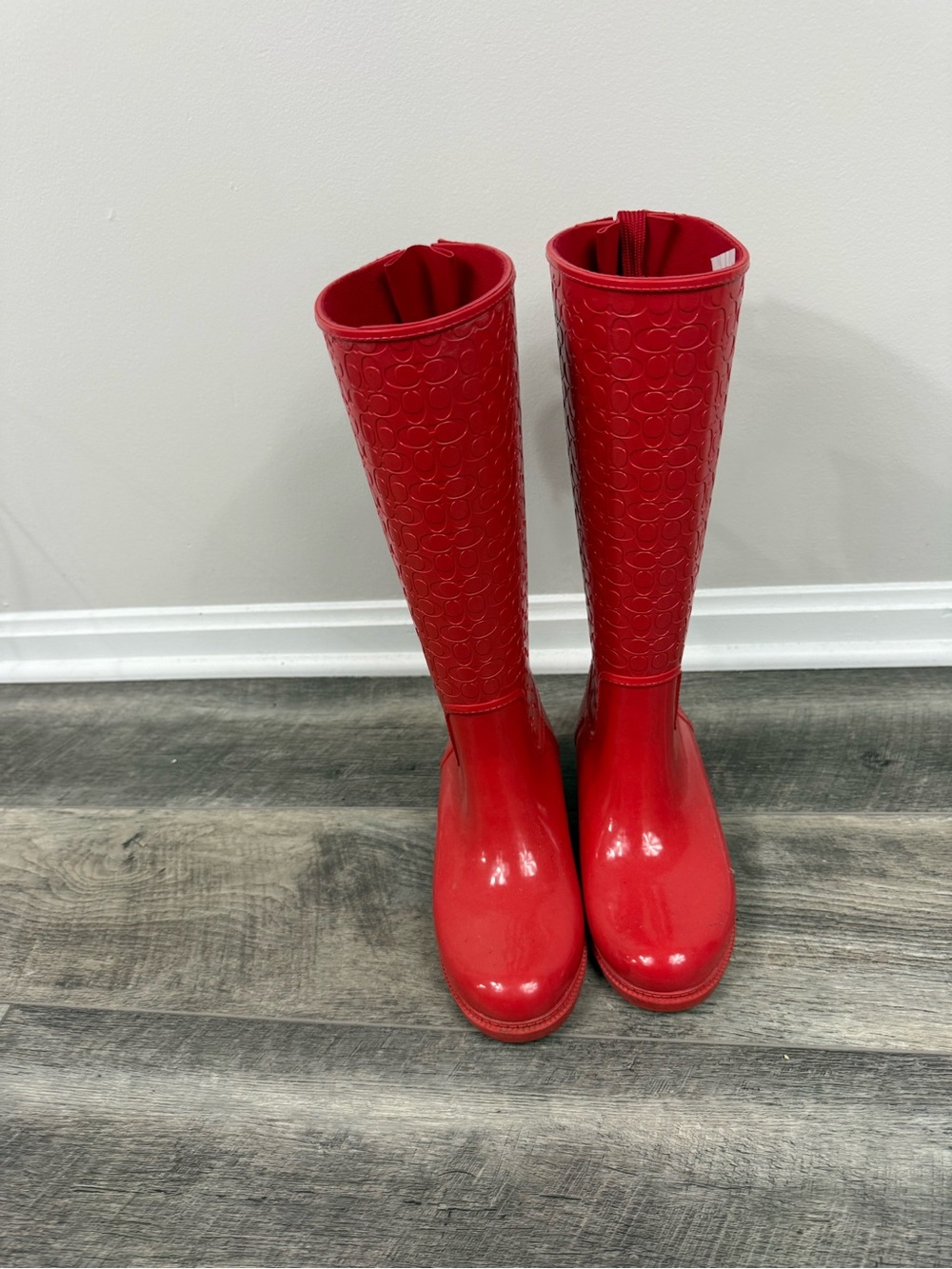 Coach Red Rain Boots - Picture 5 of 15